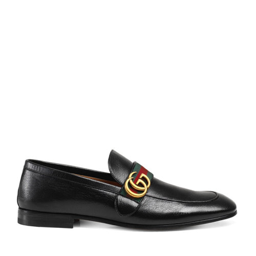 GUCCI 古馳 男士牛皮雙G商務休閑皮鞋