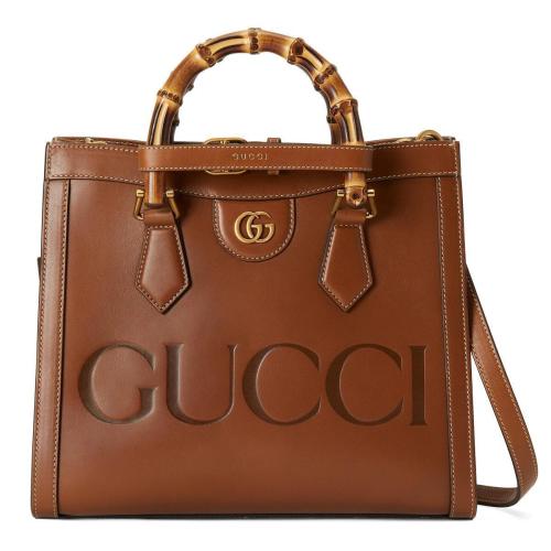  GUCCI古馳 22年秋冬 女士 Gucci Diana竹節小號托特包 660195 UD0AT 2546
