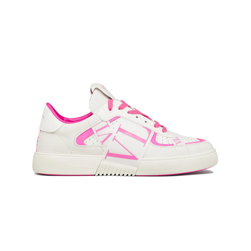 Valentino/華倫天奴 22年秋冬新款 Pink PP VL7N系列 男士白色/亮粉色小牛皮低幫運動鞋1Y0S0C58GAKUWE
