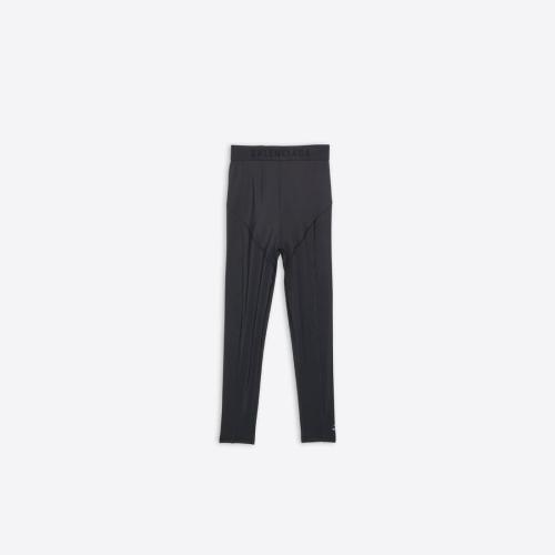  BALENCIAGA巴黎世家 22年秋冬 男士 休閑褲 Mens 3b Sports Icon Leg Sports Leggings in Blac