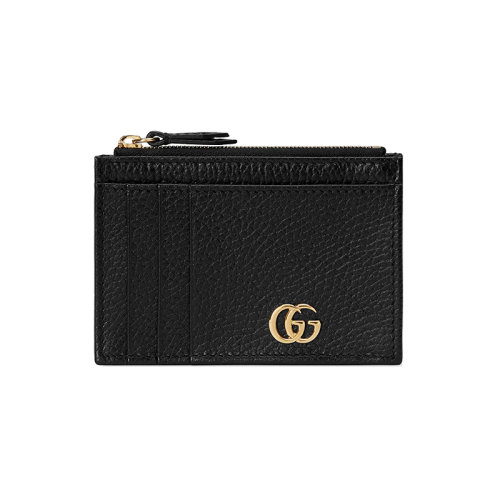 GUCCI/古馳 GG Marmont系列 黑色皮革卡夾 574804CAO0G1000