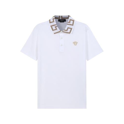  VERSACE/范思哲 男士白色棉質短袖polo衫 A87402 1A01552 A1001 PLFSX