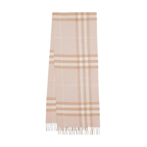 BURBERRY/博柏利 22年早春新款 男女同款胭紅色純羊絨經(jīng)典格紋圍巾80163941