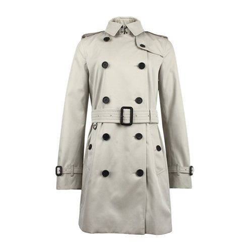 BURBERRY/博柏利 巴寶莉 女裝 女士時尚淺灰色棉質風衣 39133631