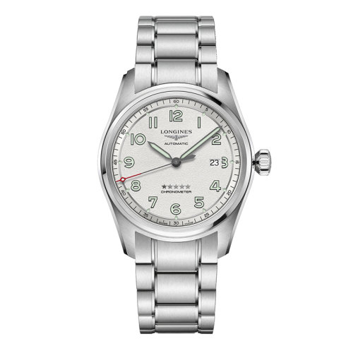 LONGINES/浪琴 先行者系列 男士銀色自動機械精鋼表殼和表帶腕表42毫米L3.811.4.73.6