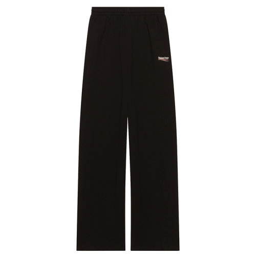 Balenciaga/巴黎世家  POLITICAL CAMPAIGN系列 男士黑色棉質運動褲641602TKVI91070