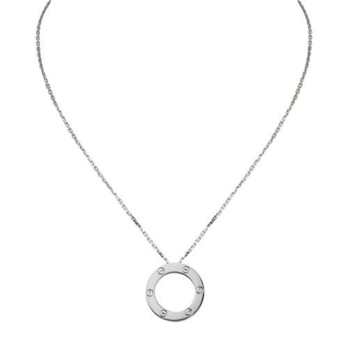 CARTIER/卡地亞 經(jīng)典LOVE 18K金白金項(xiàng)鏈 B7014300