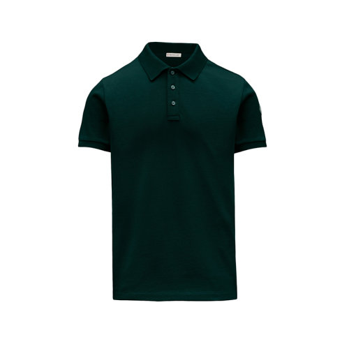 Moncler/蒙克萊 22年秋冬新款 男士橄欖綠色純棉徽標貼片短袖polo衫H20918A7051084556875