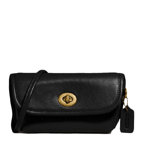 COACH/蔻馳 Originals系列女士純色皮革旋扣翻蓋開合單肩包斜挎包腰包女包 315B4 多色可選