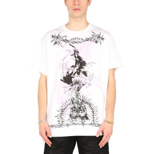 Givenchy/紀(jì)梵希 男裝 男士 白色棉質(zhì)時(shí)尚短袖T恤 BM71583Y6B-100