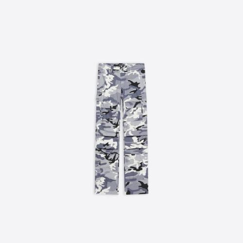  BALENCIAGA巴黎世家 22年春夏 男士 休閑褲 Mens Fitted Cargo Trousers in Grey 681258TLL721