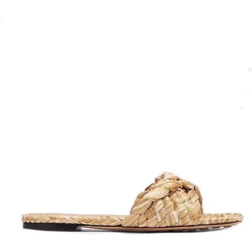 Bottega Veneta/葆蝶家 新款女士STRETCH稻草鞋平底涼拖652860V0GM02627【主推】 女鞋