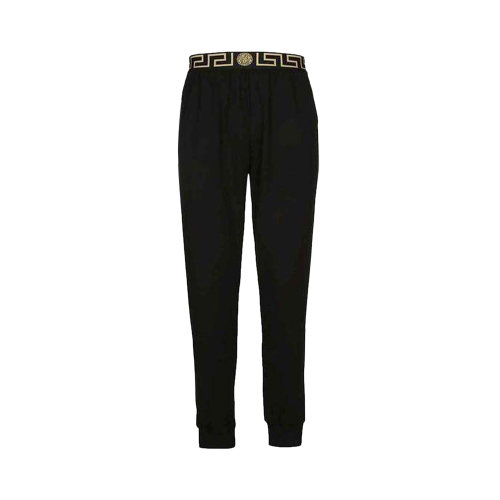 VERSACE/范思哲 男士黑色莫代爾休閑褲長褲 AUU15011-AV00194-A80G