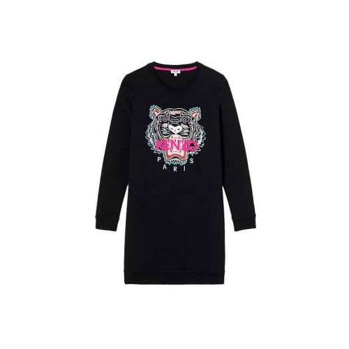 KENZO/高田賢三 女士黑色棉質連衣裙 F862RO8354XA-99