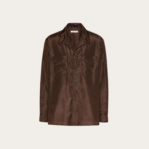  VALENTINO華倫天奴 22年秋冬 男士 長袖襯衫 CHEMISE FACON PYJAMA EN TAFFETAS LA_Vé XV0ABD