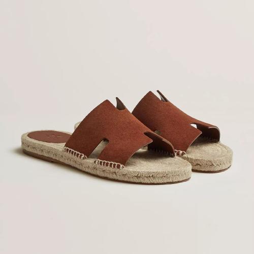  HERMES愛(ài)馬仕 22年秋冬 男士 平底涼鞋 Espadrilles Antigua H211871ZH20430