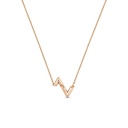  LV路易威登 22年秋冬 女士 吊墜 LV VOLT 1*w*8K金項鏈 Q93809 預(yù)定商品2-8周發(fā)貨