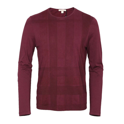BURBERRY/博柏利 男裝 服飾 時(shí)尚休閑 紅色 棉寬松圓領(lǐng)上衣 男士長(zhǎng)袖T恤 3942214
