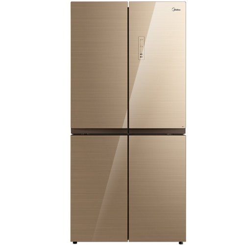 Midea/美的 BCD-456WGM 456升十字對開門風冷無霜冰箱鉑金凈味玻璃面板凱撒金