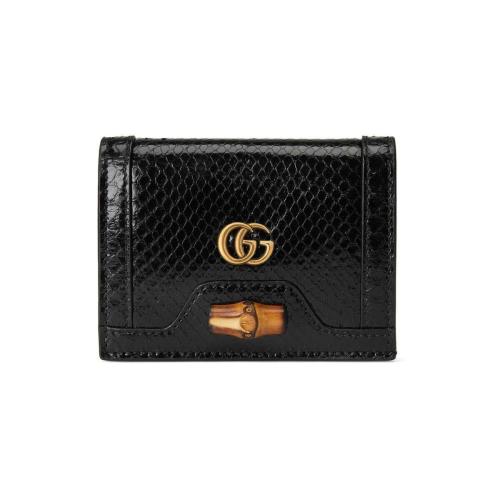  GUCCI古馳 22年秋冬 女士 Gucci Diana系列蟒蛇皮竹節卡包 658244 LJMST 1000
