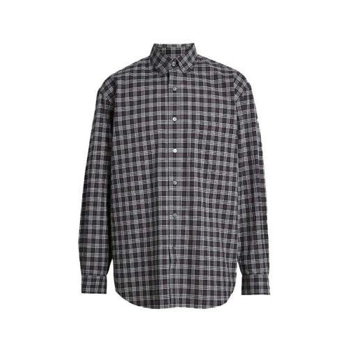  BURBERRY/博柏利 男士混色棉質紐扣長袖襯衫 80031511 PLFSX