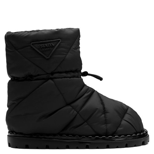 PRADA/普拉達  女士黑色絎縫尼龍中筒靴1U686M_3LGO_F0002_F_020