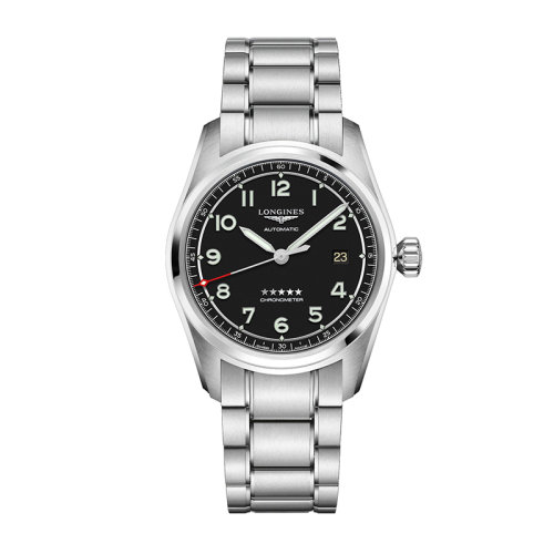 LONGINES/浪琴 先行者系列 男士啞光黑自動機械精鋼防表殼表帶刮藍寶石水晶鏡面腕表40毫米L3.810.4.53.6