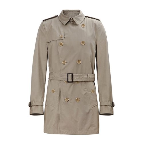 BURBERRY/博柏利  男裝 服裝 男士純棉經典雙排扣風衣 男士大衣