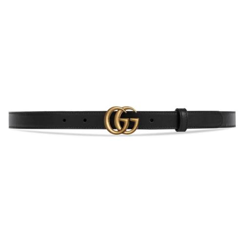  GUCCI古馳 22年秋冬 女士 雙G帶扣皮革腰帶 409417 AP00T 1000