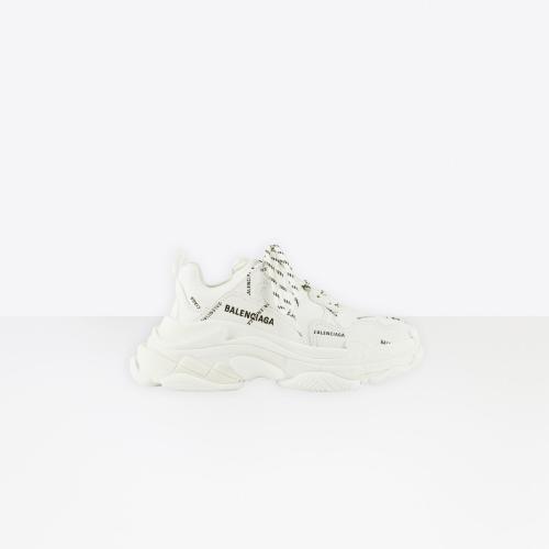  BALENCIAGA巴黎世家 22年春夏 女士 休閑運(yùn)動(dòng)鞋 Allover Logo Triple S 運(yùn)動(dòng)鞋 524039W2FA1901 預(yù)定商品1-3周發(fā)貨