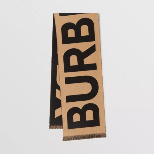  BURBERRY 22年秋冬 女士 徽標(biāo)羊毛提花圍巾 80571471