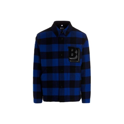  BURBERRY/博柏利 男士藍色棉質長袖襯衫 8048727 PLFSX