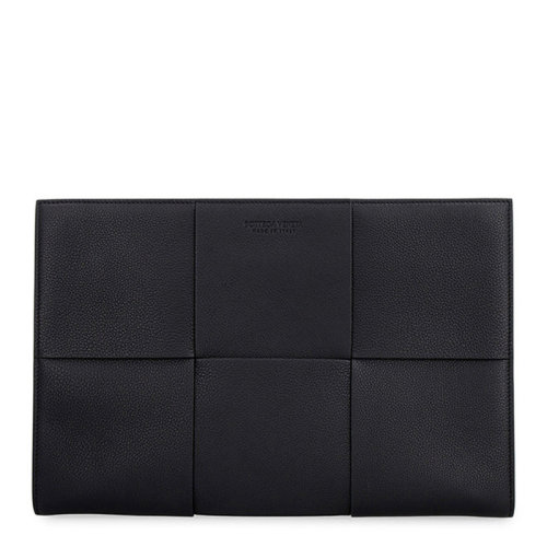 Bottega Veneta/葆蝶家 BV    男士黑色小牛皮百搭手拿包拉鏈開合公文包男包 623313-VCP50-1229
