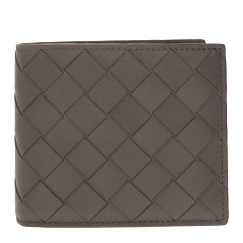 Bottega Veneta/葆蝶家 男士純色編織皮革短款折疊錢夾錢包卡包男包 605721-VCPQ4 多色可選