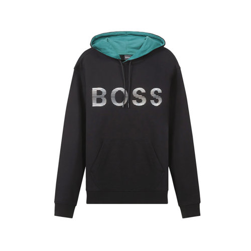 HUGO BOSS/雨果博斯 男士棉質連帽長袖衛衣運動衫LOGO圖案 50472236