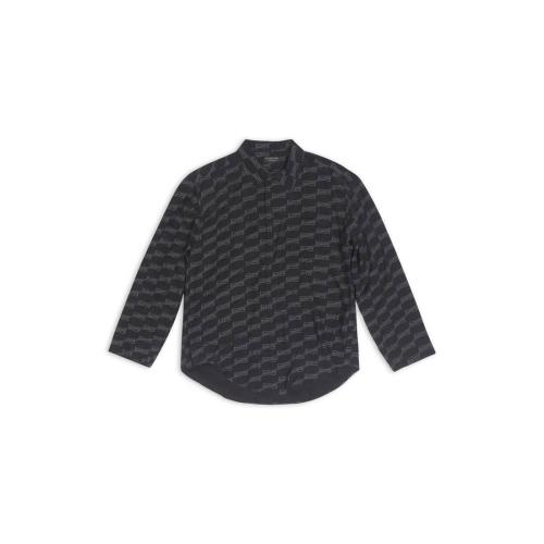  BALENCIAGA巴黎世家 22年秋冬 女士 長袖襯衫 bb monogram minimal shirt 681631TML351269