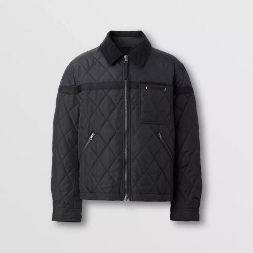  BURBERRY 22年秋冬 男士 燈芯絨衣領菱形絎縫谷倉夾克 80616651