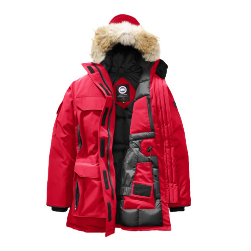 CANADA GOOSE/加拿大鵝 經(jīng)典遠征款 女士紅色中長款羽絨服4660L