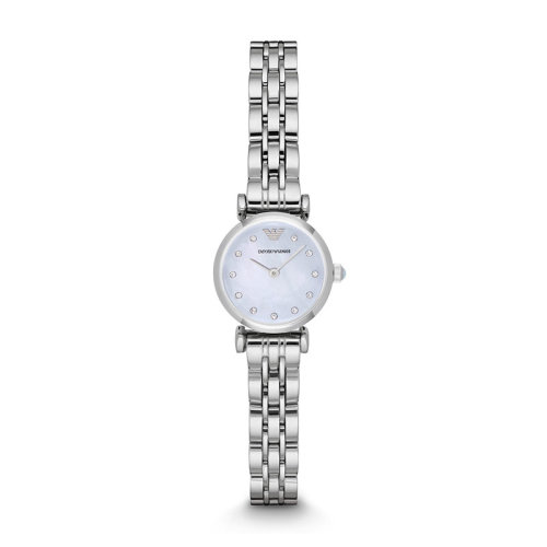 Emporio Armani/安普里奧阿瑪尼  滿天星小表盤 生日禮物送女友老婆禮盒送禮物 銀色AR1961貝母表盤22mm