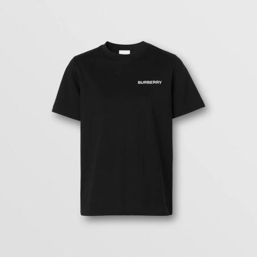  BURBERRY 22年秋冬 女士 專(zhuān)屬標(biāo)識(shí)裝飾棉質(zhì) T 恤衫 80552061