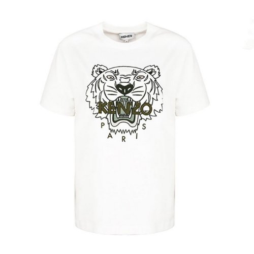  KENZO/高田賢三 女士白色系棉質短袖T恤 FB52TS9124YE 01B PLFSX