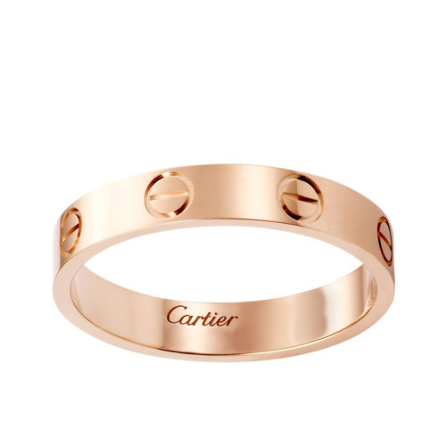 CARTIER/卡地亞 經典款LOVE 18K金玫瑰金戒指結婚對戒 B4085200