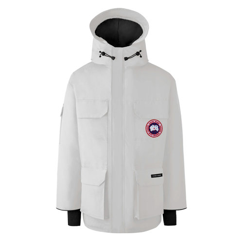 CANADA GOOSE/加拿大鵝   EXPEDITION系列 男士北極星白色連帽毛邊防風(fēng)派克大衣4660M-BEP