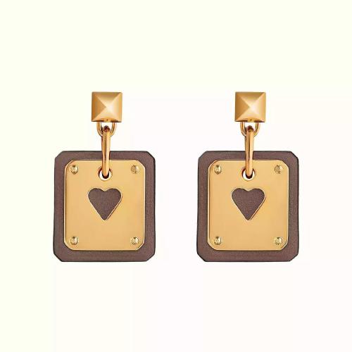  HERMES愛馬仕 22年秋冬 女士 耳環 Boucles d%26s;oreilles As de Coeur H081864CC18