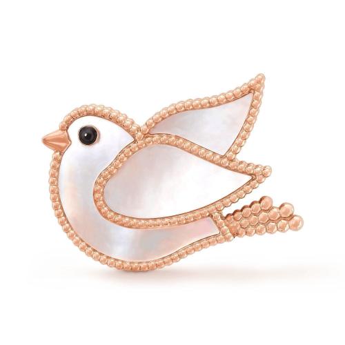  VCA梵克雅寶 22年秋冬 女士 胸針 Lucky Animals Dove胸針 VCARP2AR00 預定商品2-8周發貨