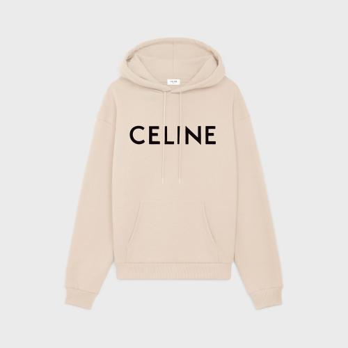  CELINE賽琳思琳 22年秋冬 男士 衛衣 CELINE棉質抓絨寬松連帽衫 2Y321670Q.02SX