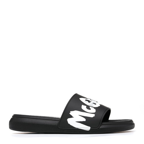 Alexander McQueen/亞歷山大麥昆22春夏字母徽標男士拖鞋涼拖 682490W4QS3