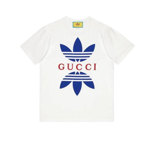  GUCCI古馳 22年秋冬 男士 adidas x Gucci聯名系列針織棉T恤 548334 XJEMJ 9280
