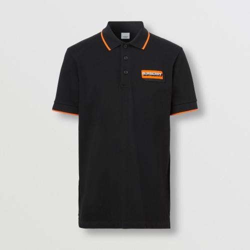  BURBERRY 22年秋冬 男士 徽標嵌花珠地網眼布棉質 Polo 衫 80572801
