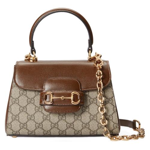  GUCCI古馳 22年秋冬 女士 Gucci Horsebit 1955系列迷你手袋 703848 9AAAJ 8563